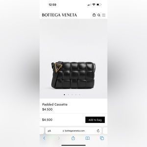 BOTTEGA VENETA PADDED CASSETTE BAG